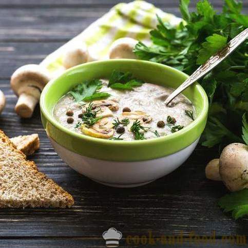 Fragrant soup with mushrooms: 2 original recipe