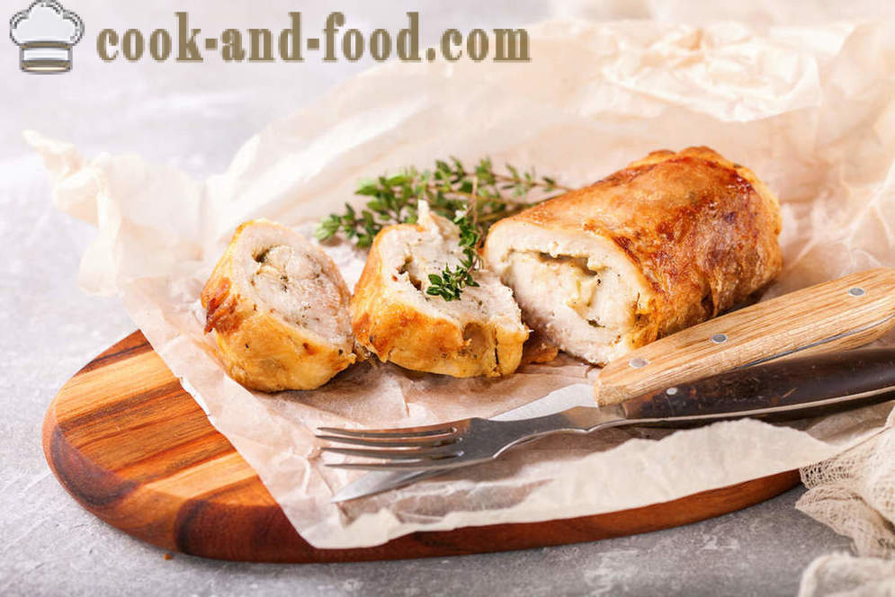 How to cook chicken roll - video recipes at home