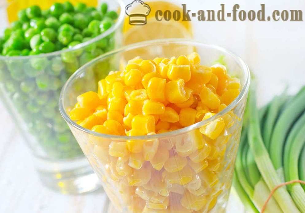 4 recipe salad of corn and green peas