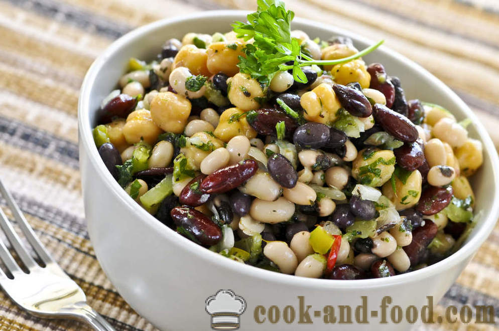 The recipe of cooking bean rainbow