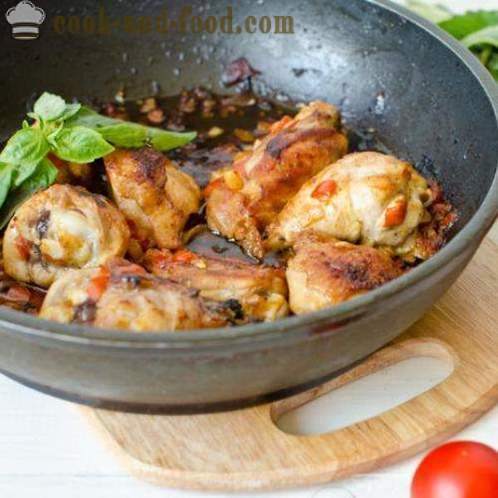 Chicken stewed in a cauldron