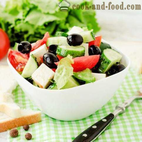 The recipe of the classic Greek salad